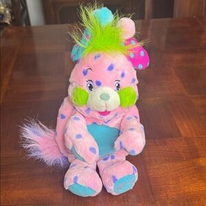 Vintage 2001 Toymax POPPLES Polka Dottie Pink Polka Dot Popple Plush